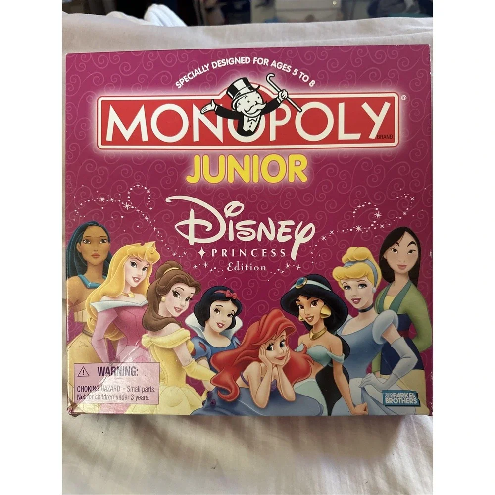 Monopoly Junior Disney Princess Edition (Parker Brothers, 2004)-USED